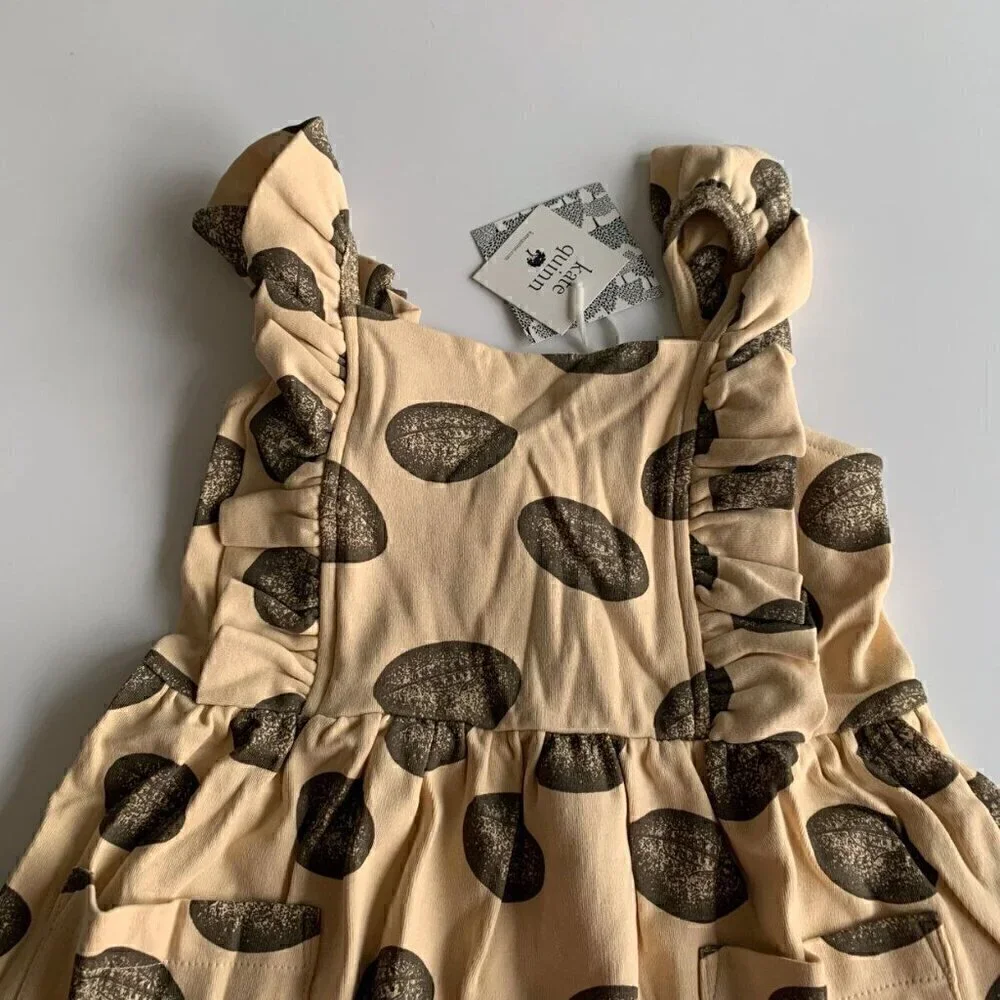 Kate Quinn Organics Vintage Football Girl Ruffle Dress With Pockets 5T
